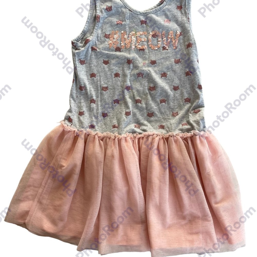 Girl’s Frock, Brand-Place,Size-L/G,Color-Gray&Pink, PrelovedinGoodCondition